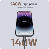  Dây cáp sạc 3 in 1 C2C2C MAZER 1.25M/PD140W InfiniteLINK Scorpion 