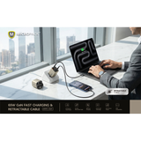  Củ sạc tích hợp cáp C MicroPack EU 65W GaN Power Server MWC-265 