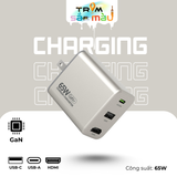  Củ sạc kèm cổng truyền dữ liệu MicroPack HDMI 4k60Hz MWC-265H 