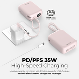  Pin sạc dự phòng kèm cáp C MAZER 10,000mAh/PD35W PowerCharge LINK 