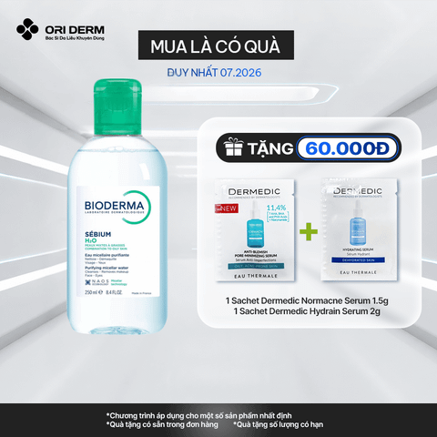  Nước tẩy trang cho da dầu mụn Bioderma Sébium H2O 