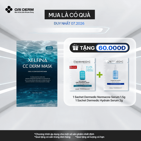  Mặt nạ làm dịu và làm mát da Xelfina Cool Derm Hydrogel Mask 40g 