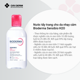  Nước tẩy trang cho da nhạy cảm Bioderma Sensibio H2O 