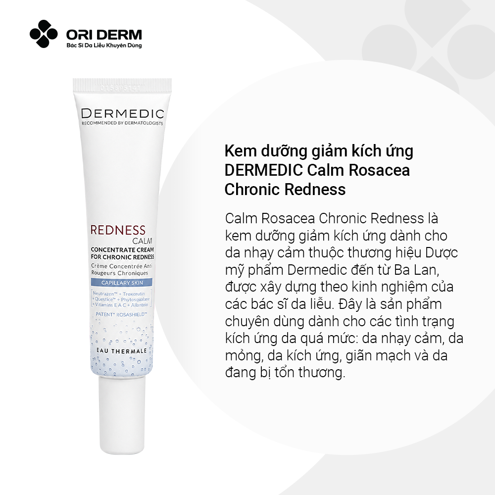  Kem dưỡng giảm kích ứng DERMEDIC Calm Rosacea Chronic Redness 