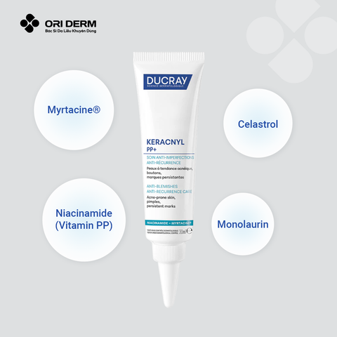  Kem giảm mụn mờ thâm Ducray Keracnyl PP+ Cream 30ml 