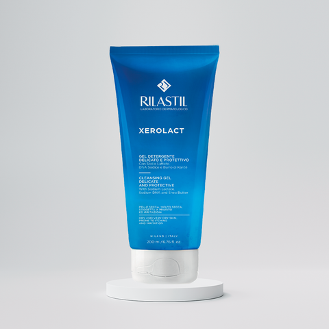  Gel rửa mặt và tắm toàn thân cho da nhạy cảm Rilastil Xerolact Cleansing 