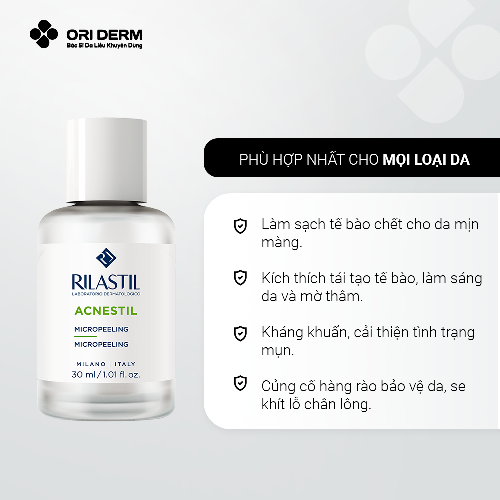  Tẩy tế bào chết Rilastil Acnestil Micropeeling AHA 5% BHA 2% 30ml 