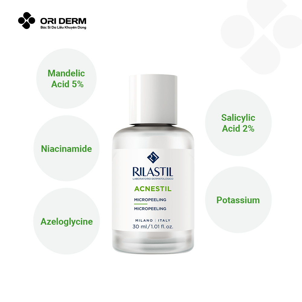  Tẩy tế bào chết Rilastil Acnestil Micropeeling AHA 5% BHA 2% 30ml 