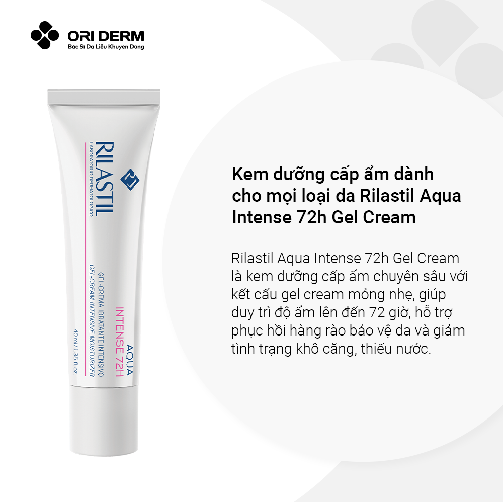  Kem dưỡng cấp ẩm dành cho mọi loại da Rilastil Aqua Intense 72h Gel Cream 