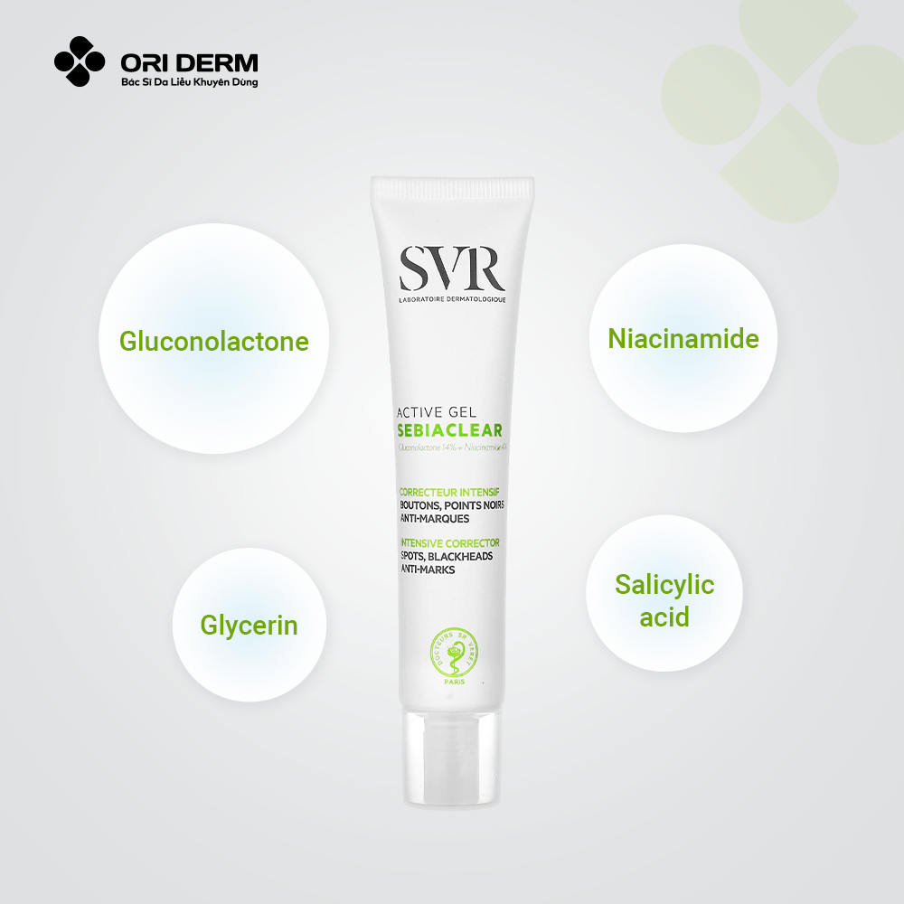  Kem giảm mụn mờ thâm SVR Sebiaclear Active 40ml 