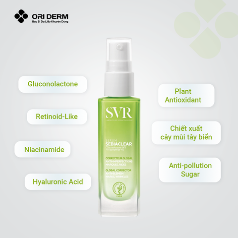  Serum giảm mụn mờ thâm SVR Serum Sebiaclear 30ml 