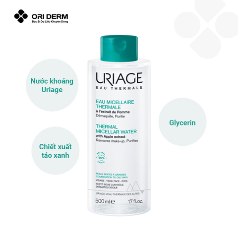  Nước tẩy trang cho da dầu, da hỗn hợp Uriage Eau Micellaire Thermale PMG 500ml 