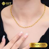  Dây chuyền xoắn xù lắp lánh chất liệu titan không rỉ VC536 