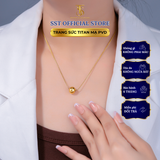 Dây chuyền Titan SST Dây mì bi tròn Không Đen Gỉ VC239 