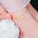  Lắc chân chữ Lucky phối sao nhỏ – Titan không đen gỉ – SST Official Store | LC90 