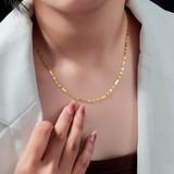  SST Official Dây Chuyền Nữ Bản Dẹt Khóa Tròn Titan Không Gỉ Bền Màu Thanh Lịch VC537 