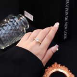  Nhẫn nữ Titan SST Official Store Kiểu đính đá hột lớn đi tiệc sang trọng Không Đen Gỉ N94V 