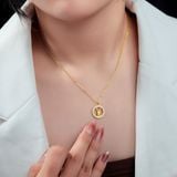  Dây chuyền Titan SST Mặt thỏ con trong vòng tròn dễ thương đính đá Không Đen Gỉ VC396 