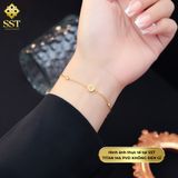  Lắc tay Titan SST Official charm tròn nhỏ khắc số la mã đính đá lấp lánh Không Đen Gỉ LT207 
