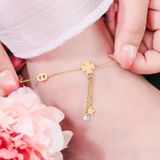  SST Official: Lắc chân titan nữ cao cấp, cỏ 4 lá và ngôi sao tòn ten đính đá phong cách Hàn Quốc LC58 