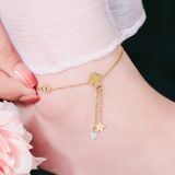  SST Official: Lắc chân titan nữ cao cấp, cỏ 4 lá và ngôi sao tòn ten đính đá phong cách Hàn Quốc LC58 