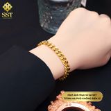  Lắc tay Unisex Titan SST Bảng xích cá tính Không Đen Gỉ LT84 