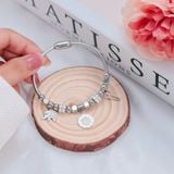  Vòng tay Charm Nữ Hình con voi & Chìa khóa Titan Không đen gỉ VT52 