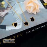  Combo 3 món hoa Đen 5 cánh chất liệu titan không rỉ CB1 