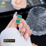  Hoa tai Cỏ 4 Lá Nhiều Màu Titan Không đen gỉ BT20 