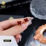  Hoa tai Titan Cỏ 4 Lá Đỏ Không đen gỉ BT97 