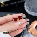  Hoa tai Titan Cỏ 4 Lá Đỏ Không đen gỉ BT97 