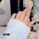  Nhẫn Titan SST Kiểu mo chạm máy lấp lánh thanh lịch Không Đen Gỉ N83 