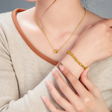  Dây chuyền Titan SST Mặt bi khắc khía basic thanh lịch Không Đen Gỉ VC17 