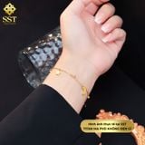  Lắc tay nữ Titan SST Charm mặt trăng ngôi sao Không Đen Gỉ LT202 