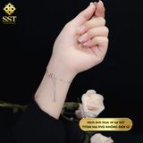  Lắc tay Unisex Titan SST Official Dây rút dây mì thanh lịch sang trọng Không Đen Gỉ  LT71 