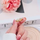  Nhẫn nữ Titan SST Đính full đá tròn 1 vòng thanh lịch Không Đen Gỉ V1 