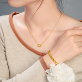  Dây chuyền Titan SST Mặt bi khắc khía basic thanh lịch Không Đen Gỉ VC17 