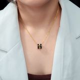  Dây Chuyền Titan SST Chữ H màu đen thanh lịch Không Đen Gỉ VC463 