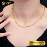  Dây chuyền xoắn xù lắp lánh chất liệu titan không rỉ VC536 