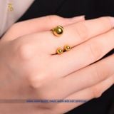  Nhẫn nữ Titan SST Official Store kiểu bi form sang đi tiệc Không Đen Gỉ N135 