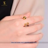  Nhẫn nữ Titan SST Official Store kiểu bi form sang đi tiệc Không Đen Gỉ N135 