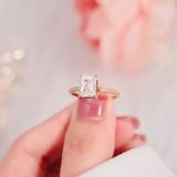  Nhẫn Titan SST Nữ đính đá lớn lấp lánh đi tiệc sang trọng Không Đen Gỉ N224 