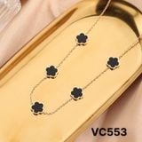  Dây chuyền nữ xích mảnh 5 cánh hoa,chất liệu titan không rỉ VC553 