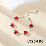  Lắc tay xích mảnh hoa 5 lá,chất liệu titan không rỉ LT254 