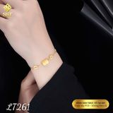  Lắc tay titan SST dây phối Đồng xu tim Đôi LT261 