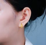  Bông tai Khoen tròn đính 3 viên đá tròn Chất liệu Titan cao cấp Không đen gỉ BT169 