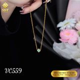  Dây chuyền titan SST mặt hoa bốn lá 2 mặt nhỏ xinh VC559 