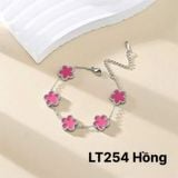  Lắc tay xích mảnh hoa 5 lá,chất liệu titan không rỉ LT254 