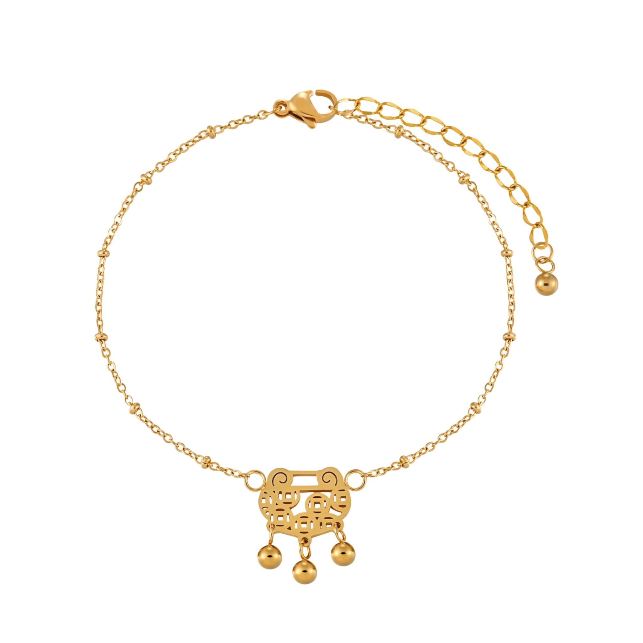  Lắc chân nữ mặt trường thọ ý nghĩa – Titan không rỉ sét – SST Official Store | LC87 