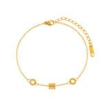  Lắc chân nữ kiểu lu thống phối đồng xu Titan không gỉ SST Official Store LC91 